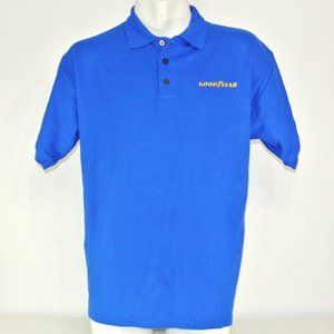 GOODYEAR Tire Auto Employee Uniform Men's Blue Polo Shirt Size S Small